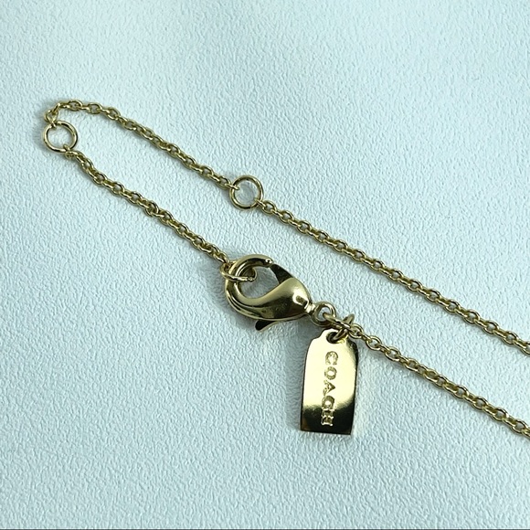 Coach New York Necklace Earrings Swarovski Crystal Ribbon Pendant - Picture 6 of 10